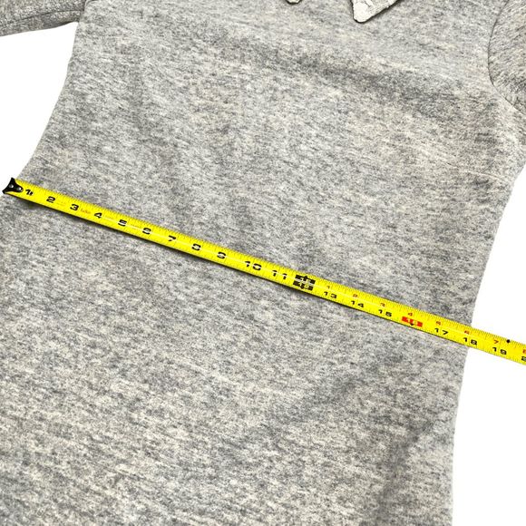 Anthropologie Leonor Silva Etain Dress Gray 3/4 Sleeves Lace Collar Women Large - Picture 15 of 16